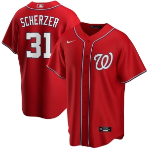 Men's Max Scherzer Red Alternate 2020 Player Team Jersey