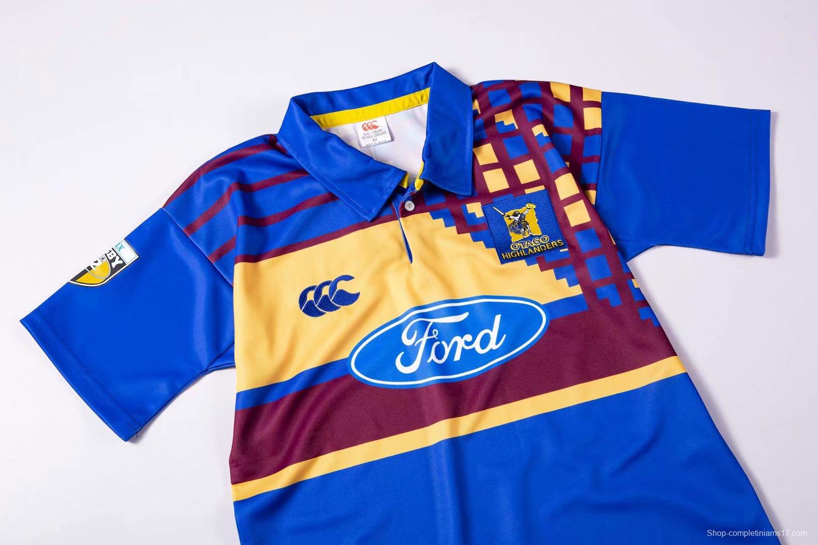 Otago Highlanders 1997-99 Men's Retro Rugby Jersey