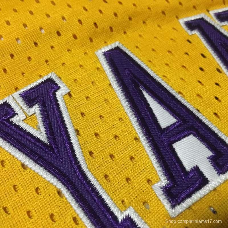 Men's Kobe Bryant Yellow Retro Classic Team Jersey