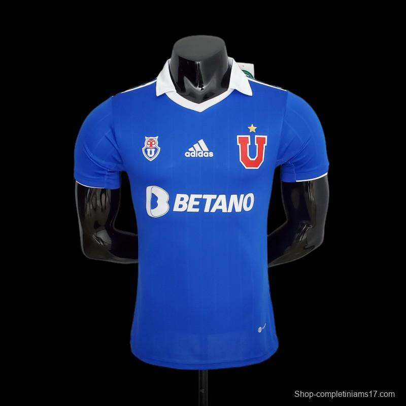 Player Version 22/23 Universidad De Chile Home  Soccer Jersey