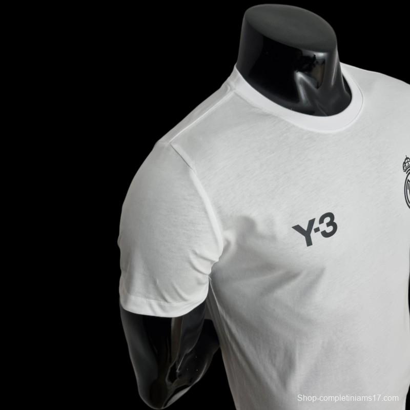 22/23 Real Madrid Y3 White T-Shirts #0056