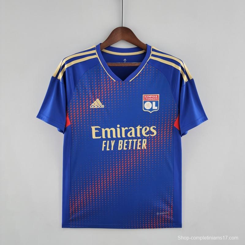 22/23 Lyon Forth Blue Soccer Jersey