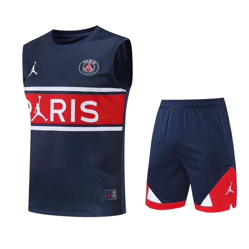 22/23PSG Royal Blue Red Bar Pre-match Training Jersey Vest