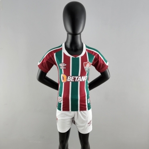 22/23 Kids Kit Fluminense Home Size16-28 Soccer Jersey