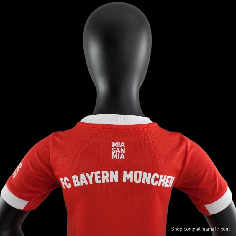 22/23 Kids Kit Bayern Munich Home SIZE16-28 Soccer Jersey