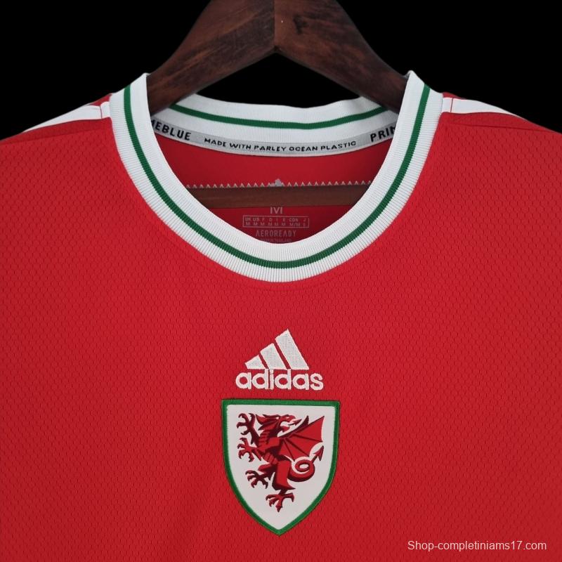 2022 Women Wales Red Soccer Jersey