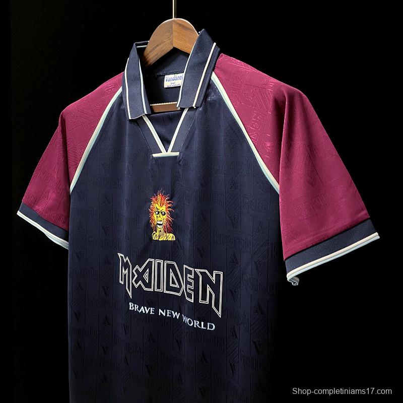 Retro 1999 West Ham Iron Maiden Home Soccer Jersey