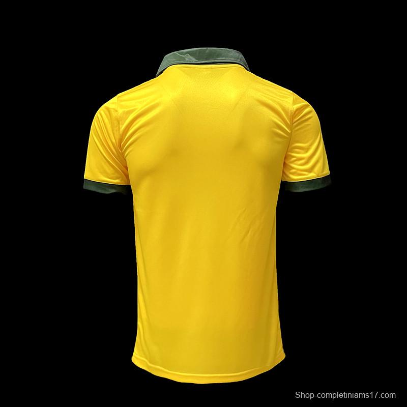 Retro 1988 Brazil Home Soccer Jersey