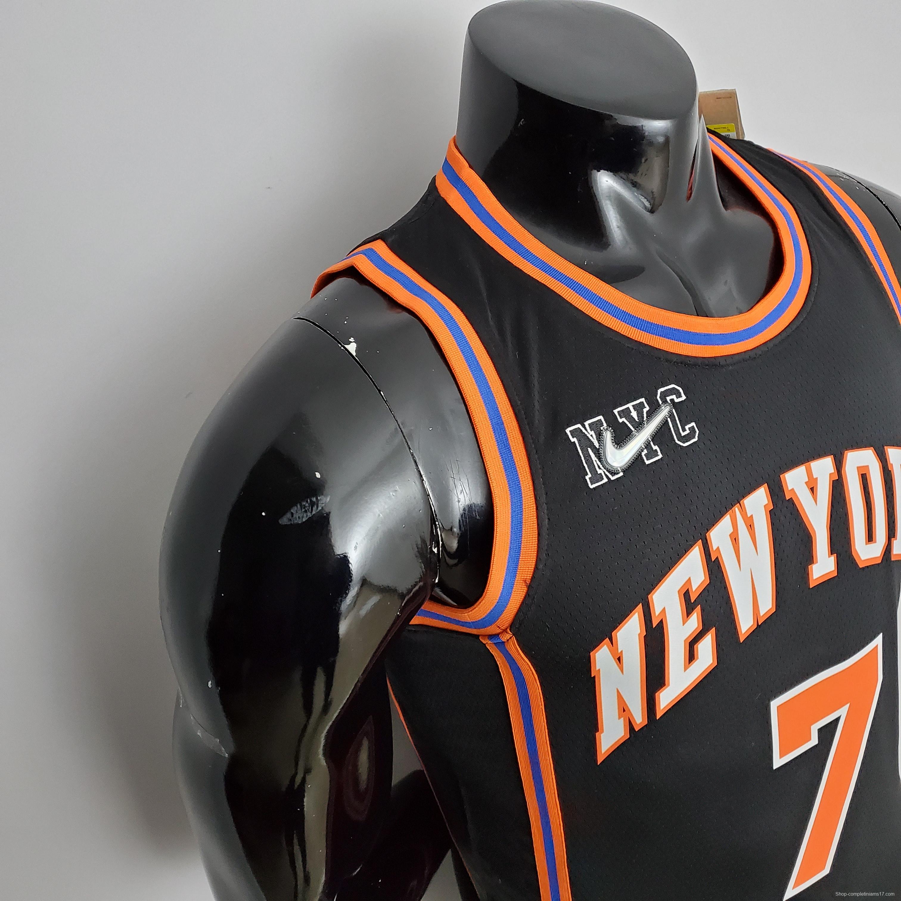 2022 Season Anthony#7 Knicks Urban Edition Black NBA Jersey