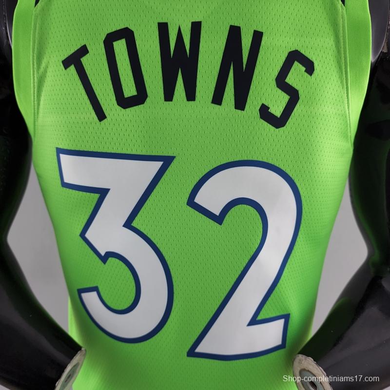 Minnesota Timberwolves TOWNS#32 Air Jordan NBA Jersey Blue