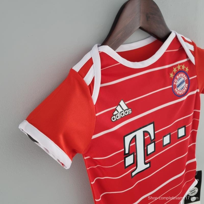 22/23 Bayern Munich Home Baby KM#0027 9-12 Soccer Jersey