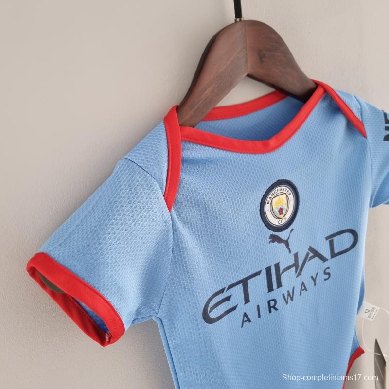 22/23 Manchester City Home Baby KM#0029 9-12 Soccer Jersey