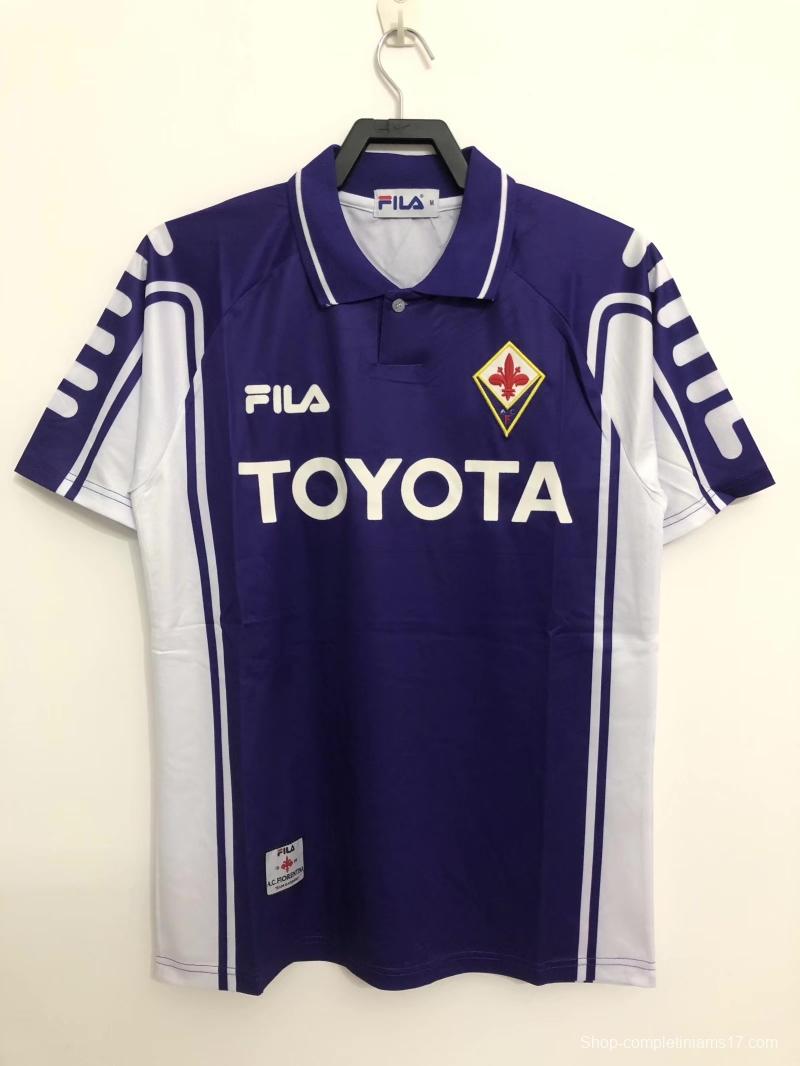 Retro 99/00 Fiorentina Home Soccer Jersey