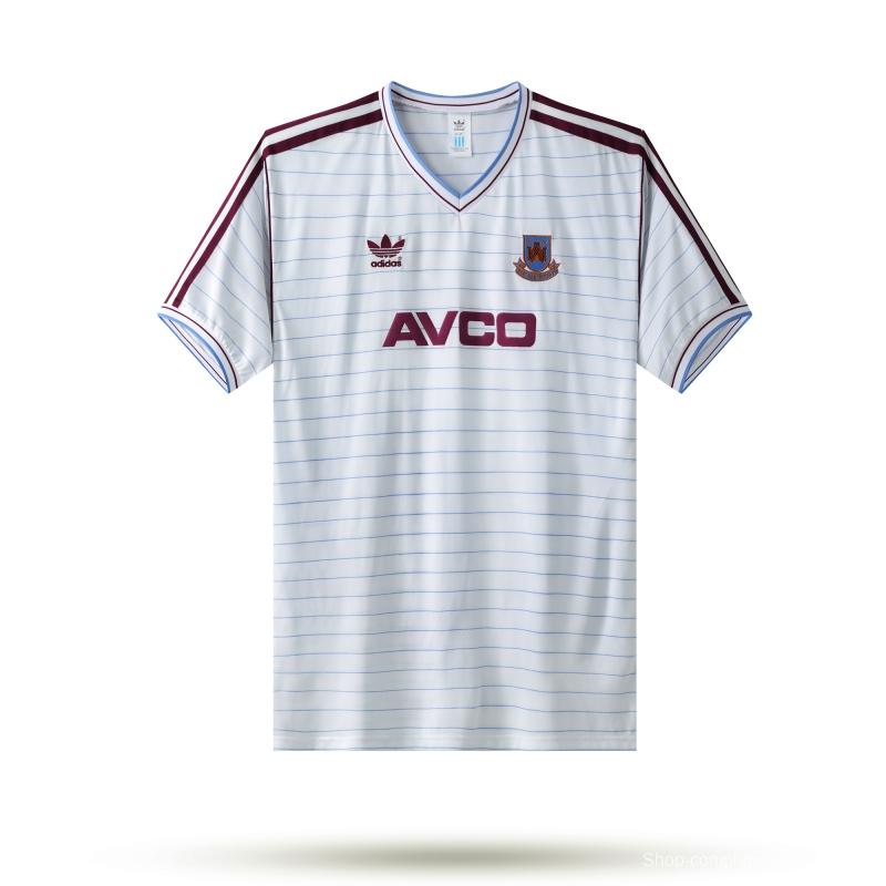 Retro 86/87 West Ham United Away White Jersey