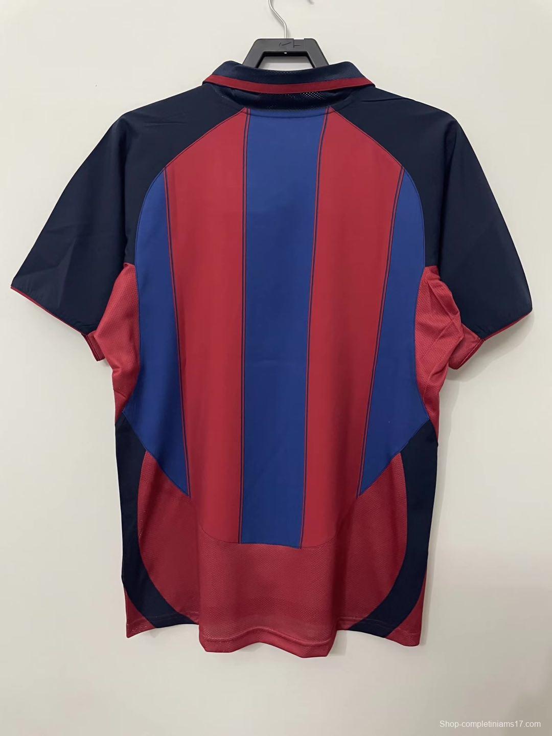Retro 03/04 Barcelona Home Soccer Jersey