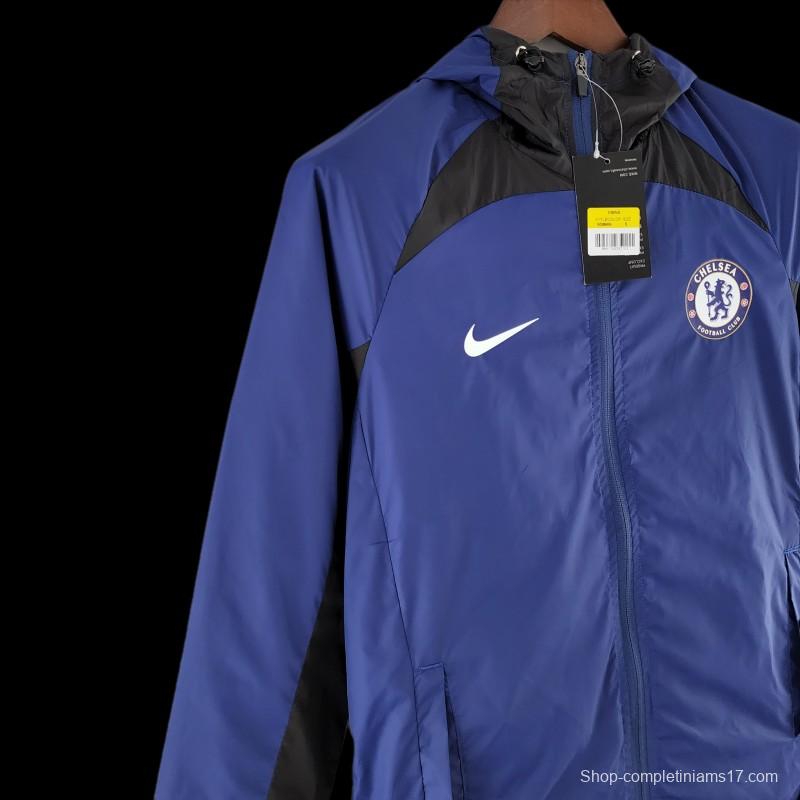 22/23 Chelsea Windbreaker Blue & Black