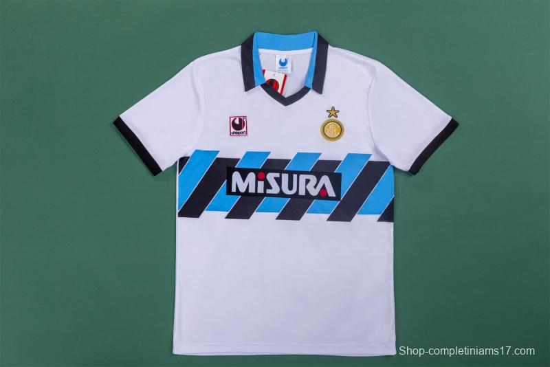 RETRO 90/91 Inter Away Soccer Jersey