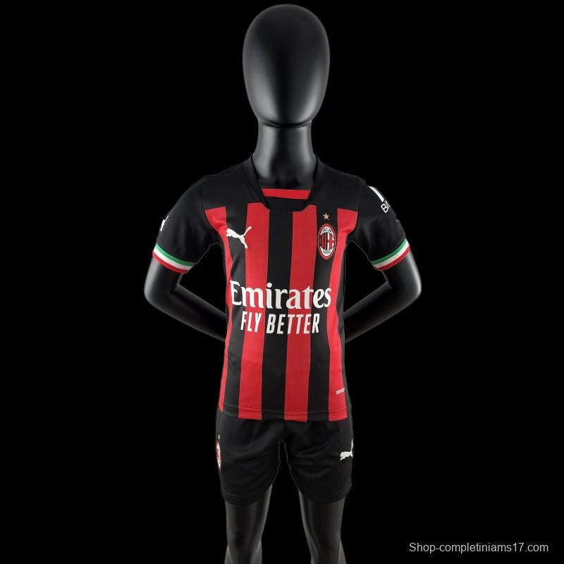 22/23 Kids AC Milan Home SIZE16-28 Soccer Jersey