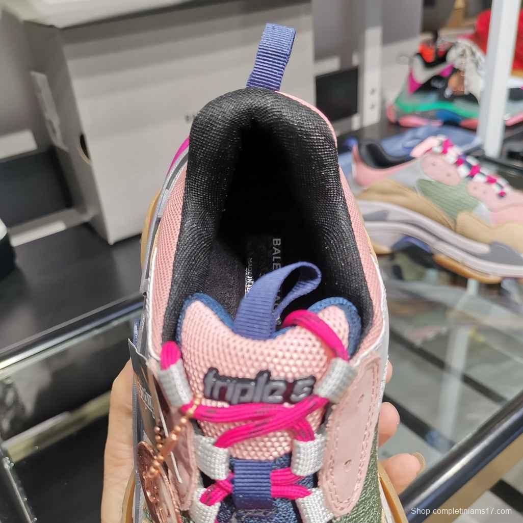 Men/Women Balenciaga Triple S Sneaker khaki/Pink Item Ab5580330