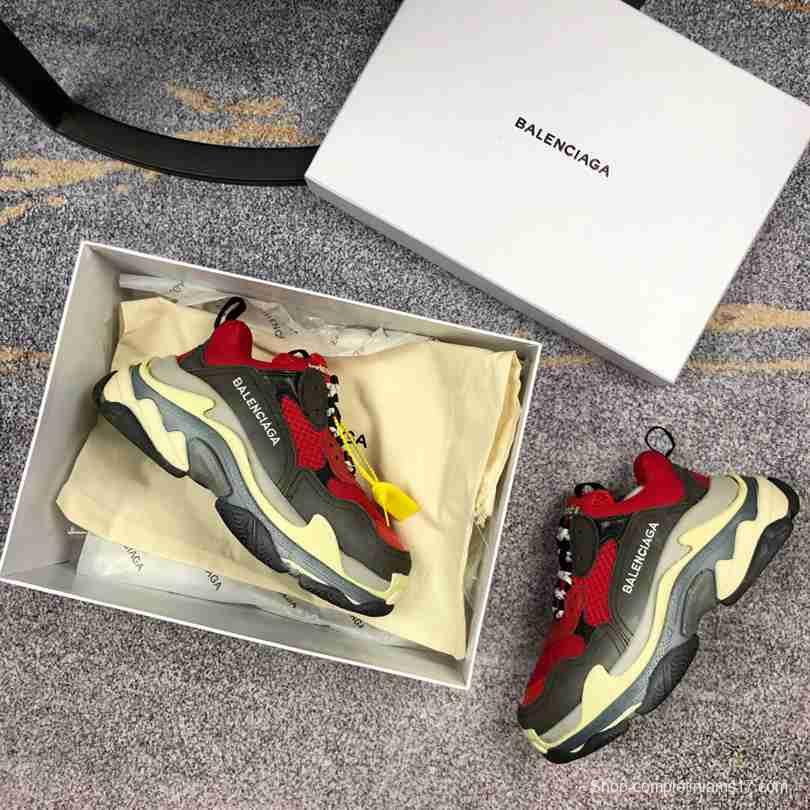 Men Balenciaga Triple-S Sneaker Black/Red