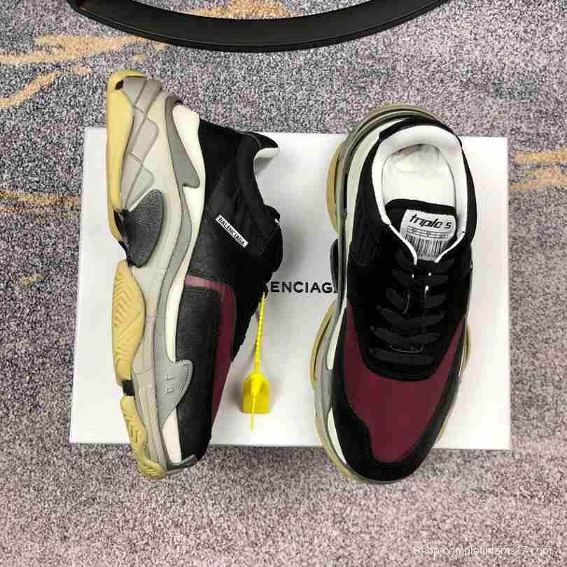 Men Balenciaga Triple-S 2 Yellow Black/Wine Sneaker