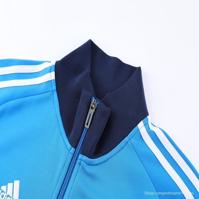 2022 Italy Blue Full Zipper Tracksuit