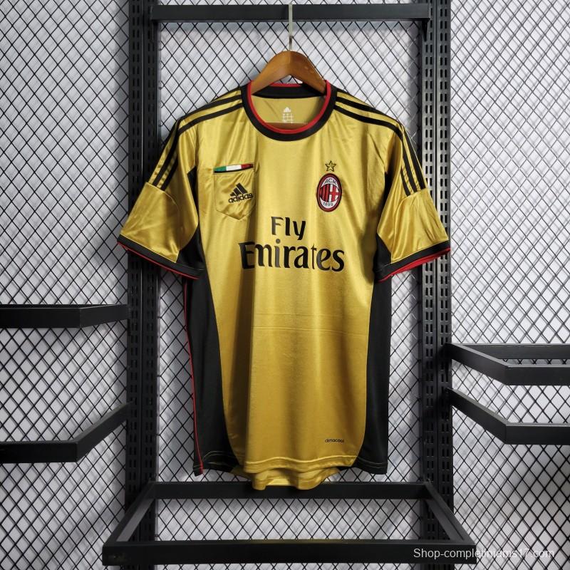 Retro 2013/14 Season AC Milan Third Golden Jersey