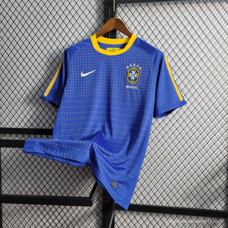 Retro 2010 Brazil Away Blue Jersey