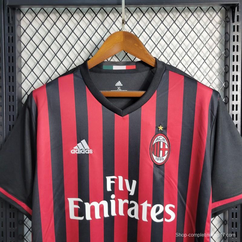 Retro 16-17 AC Milan Home Soccer Jersey