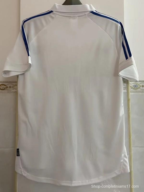 Retro 01/02 Real Madrid Home Jersey League Version With Sponsor