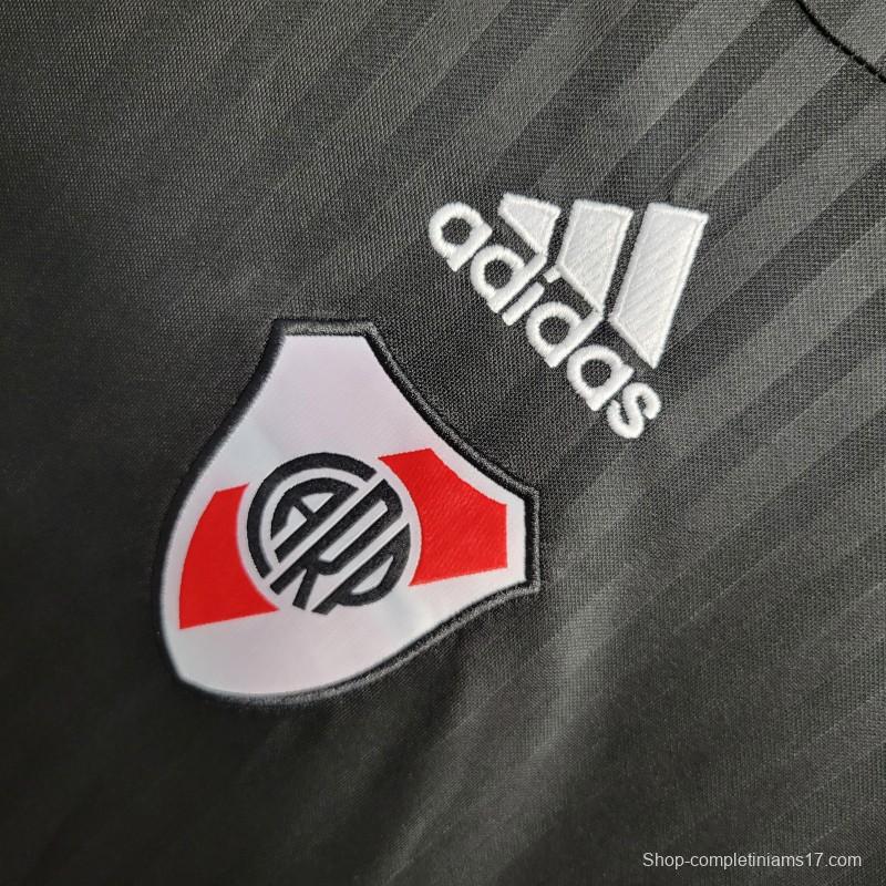 23-24 River Plate Icon Black Jersey With Embroidery Logo