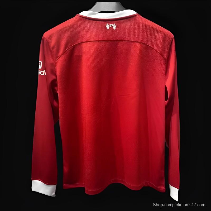 23/24 Liverpool Home Long Sleeve Jersey