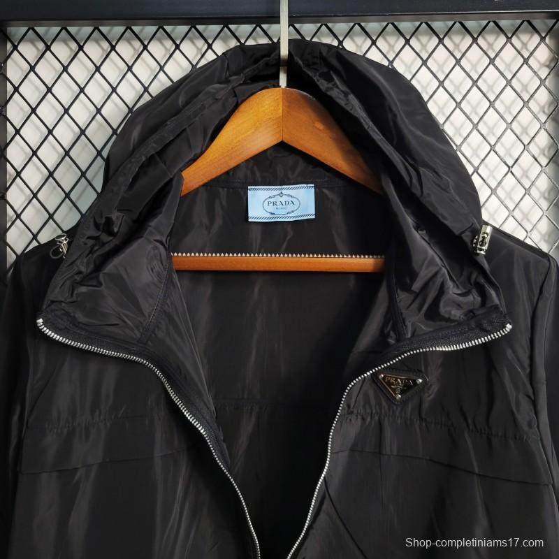 2023 PRADA Black Windbreaker