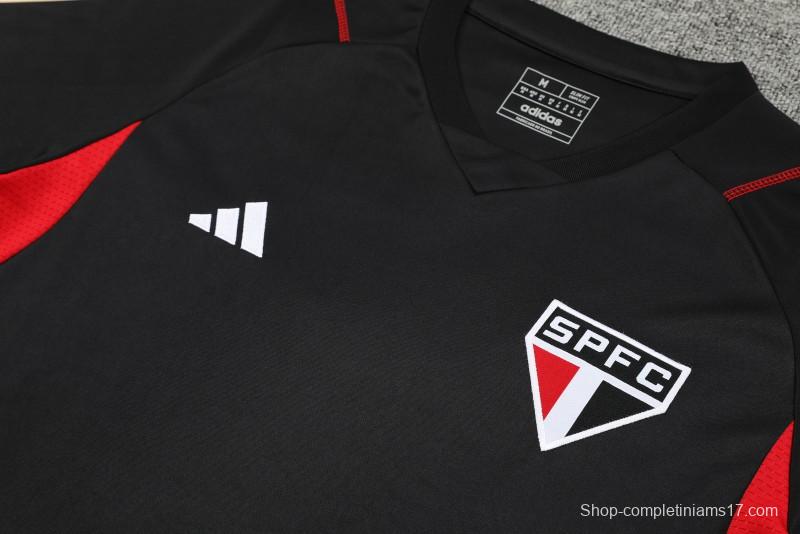 23-24 Sao Paulo Black Short Sleeve Jersey+Shorts