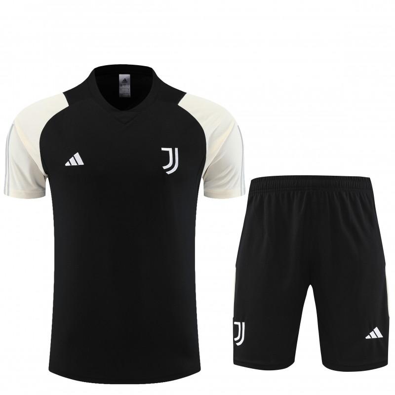 23 24 Juventus Black White Short Sleeve+Shorts