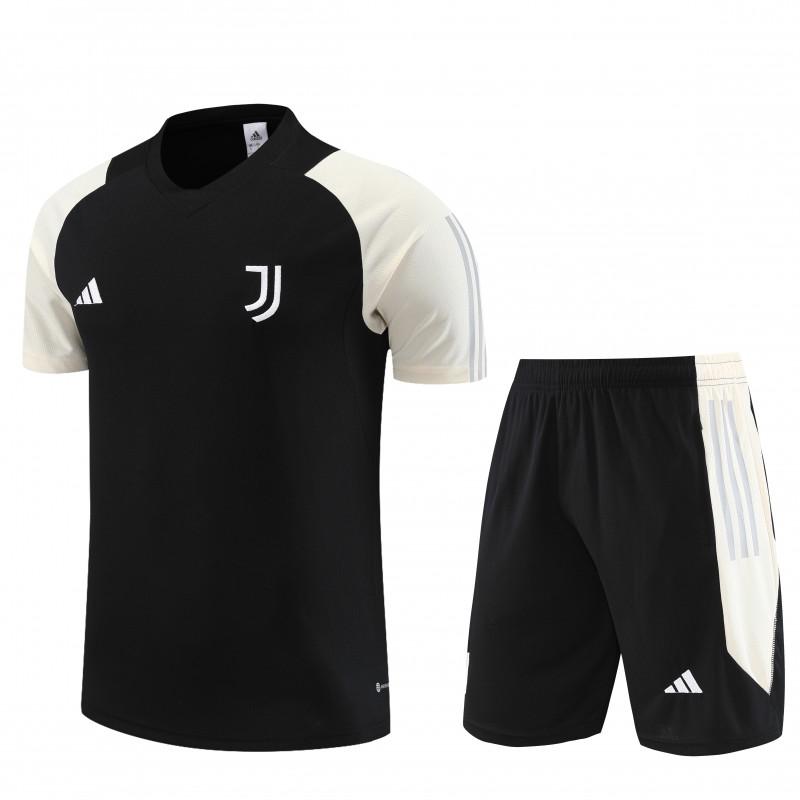 23 24 Juventus Black White Short Sleeve+Shorts