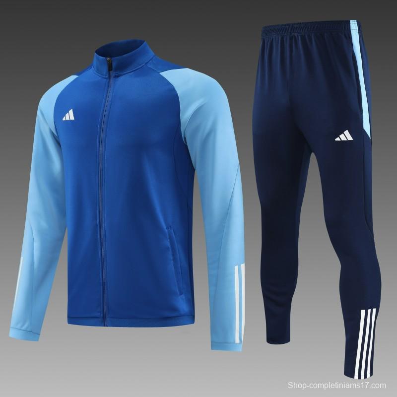 23/24 Adidas Blue Full Zipper Jacket+Pants