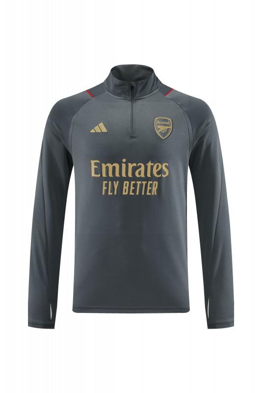 23/24 Arsenal Grey Half Zipper Jacket+Pants