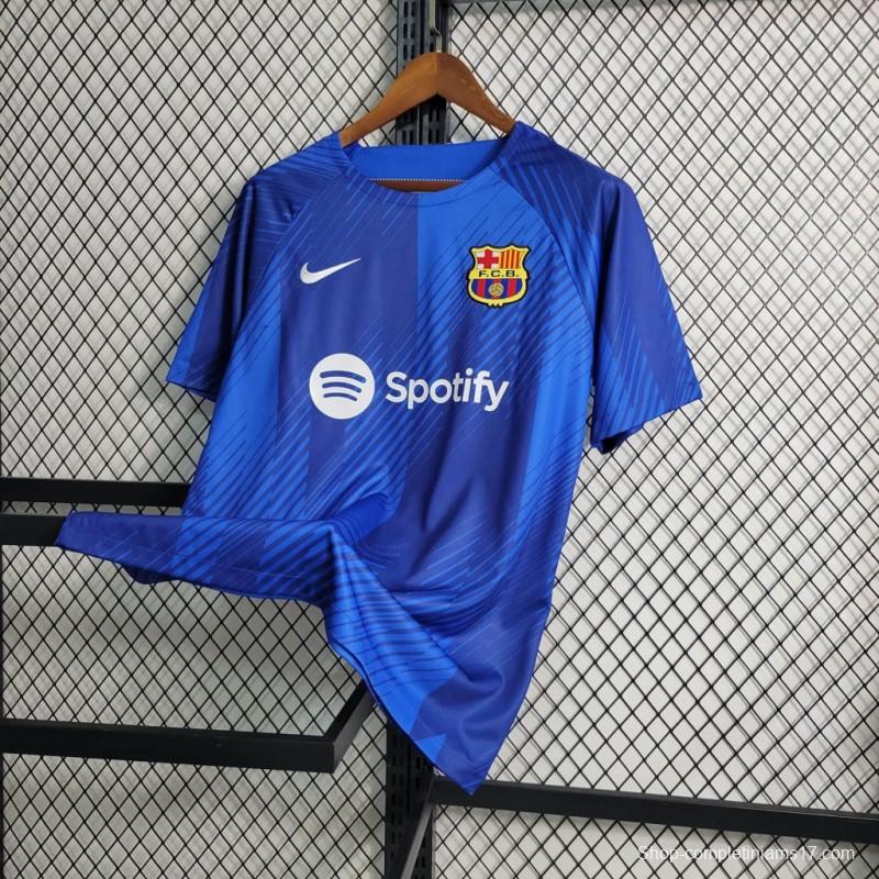 23-24 Barcelona Blue Pre-Match Training Jersey