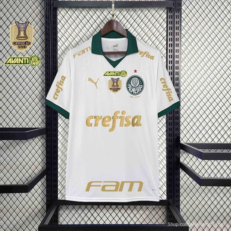 24/25 All Sponsor Palmeiras Away White Jersey With All Sponsor