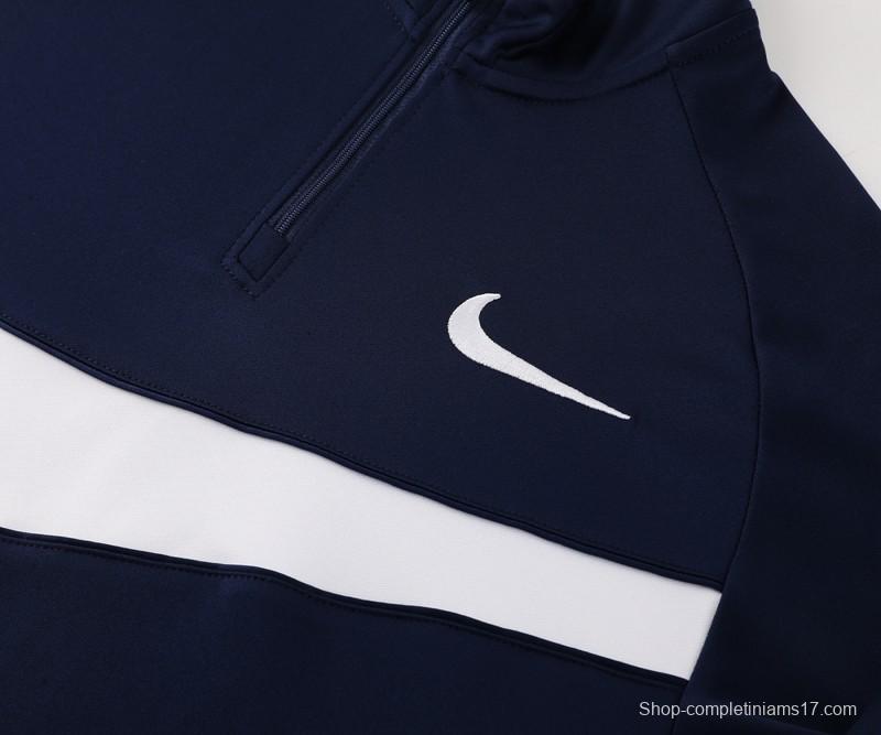 2024 Nike Navy/White Half Zipper Jacket+Pants