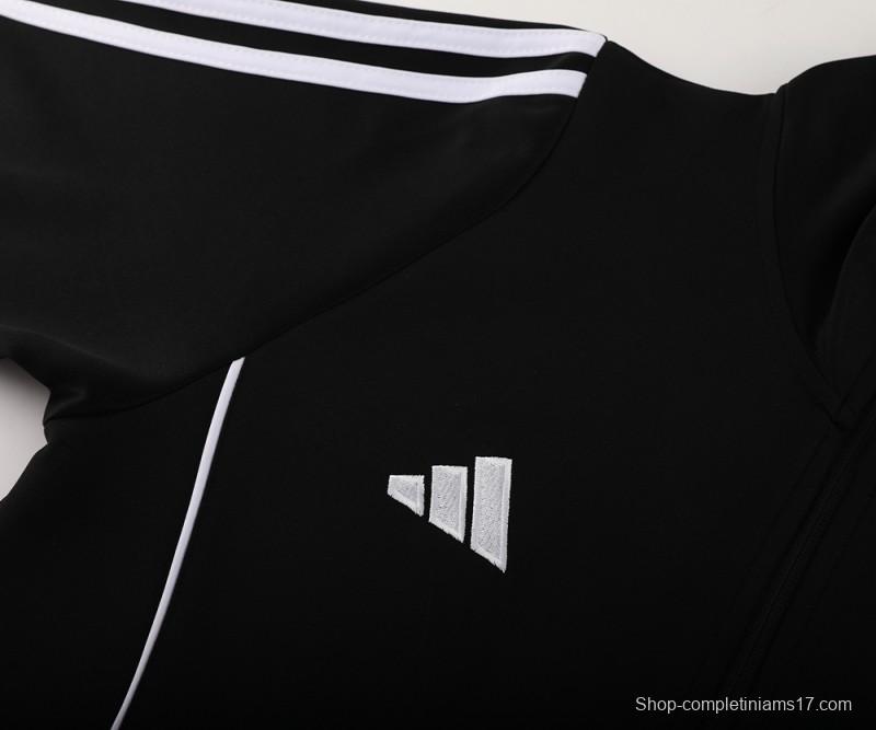 2024 Adidas Black/White Full Zipper Jacket+Pants