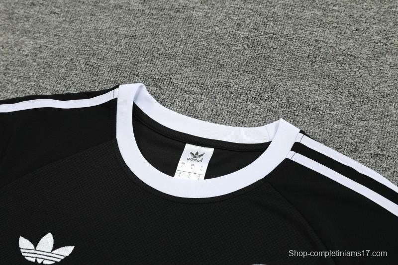 2024 Germany Black Cotton Short Sleeve Jersey+Shorts