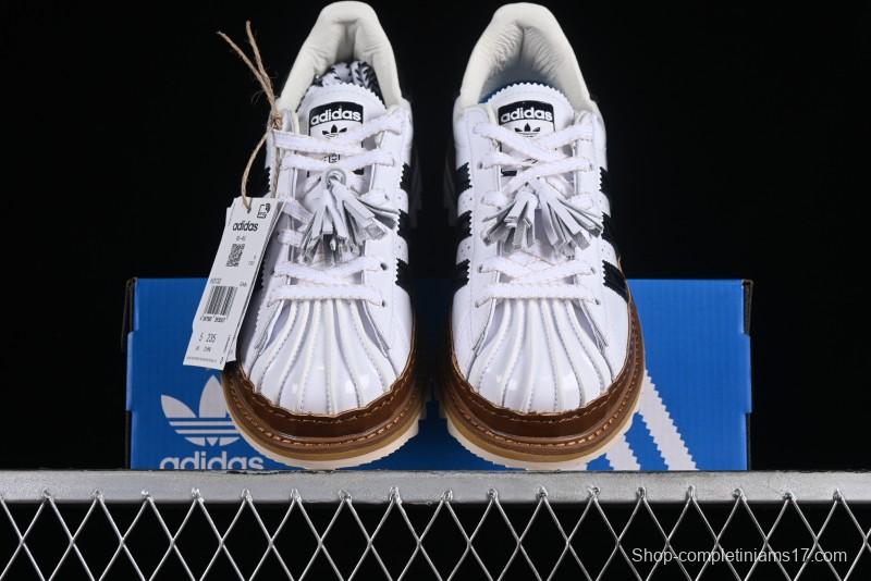Adidas Clot x Superstar White Black Shell Toe Casual Sneakers - IH3132