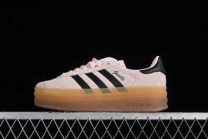 Adidas Originals Gazelle Bold IE0429 Low-Top Sneakers with Thick Sole for Casual Wear, Slip-Resistant and Durable