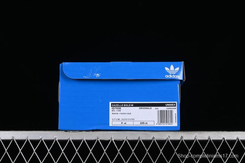 Adidas Originals Gazelle Bold ID7056 Low-Top Sneakers with Thick Sole for Casual Wear, Slip-Resistant and Durable - ID7056