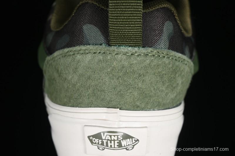 Vans Classics Knu Skool Camo Army Green Chunky Tongue Platform Sneakers - VN0007QC0WD