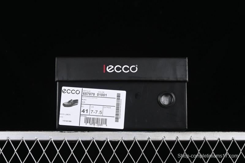 ECCO Soft Moc Series Loafers Men's British Slip-On Driving Shoes - 65707001001