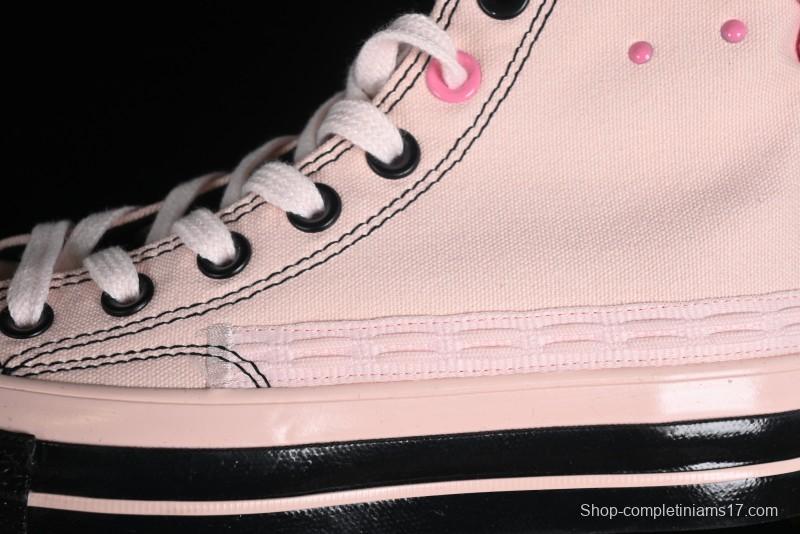 Converse Chuck 70s High Top Casual Sneakers in Black and Pink - A09541C