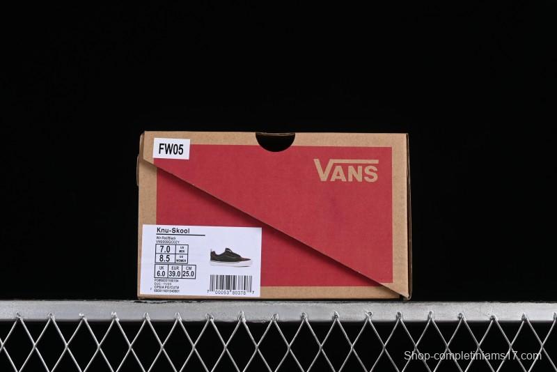 Vans Classics Knu Skool Chunky Tongue Retro Sneakers in Wine Red - VN0009QC02Y
